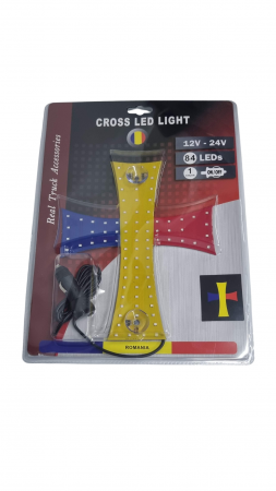Cruce iluminata 84 Led Romania cu Alimentare la Bricheta 12-24V [2]