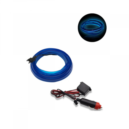 Lumini Ambientale Auto - Fir neon auto 2 metri 12V color, iluminare ambientala interior masina