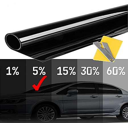 ACCESORII AUTO - Folie fumurie pentru geamuri 0.50*3m Super Dark Black 5%