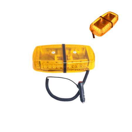 Girofare Auto - Girofar 240 LED  Stroboscopic cu 7 Functii, lumina galbena 12V