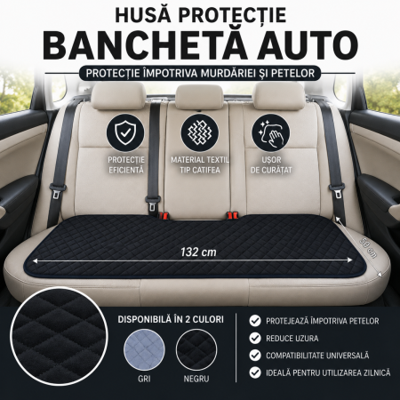 NOUTATI IN STOC - Husa protectie bancheta auto pentru animale, pete si murdarie 132x50 cm