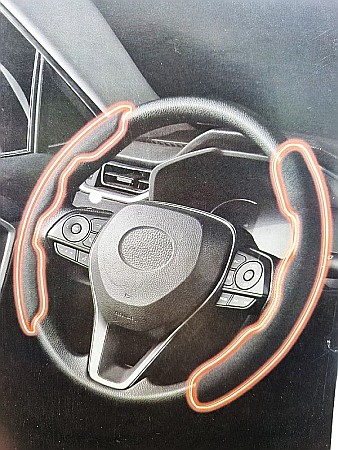 Husa protectie volan din carbon Negru Lucios [3]