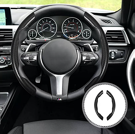 Husa protectie volan din carbon Negru Lucios [2]