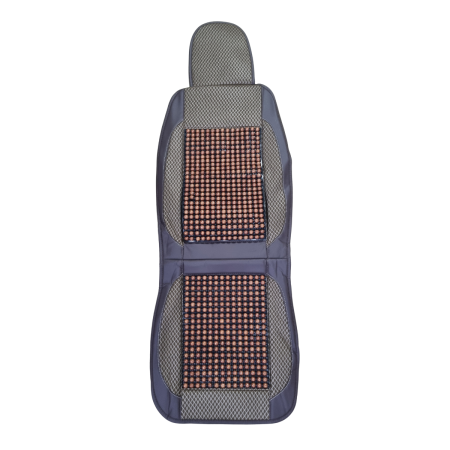 NOUTATI - Descopera ce a sosit nou! - Husa scaun auto cu bile de masaj, suport lombar si tetiera, 133x47 cm Maro