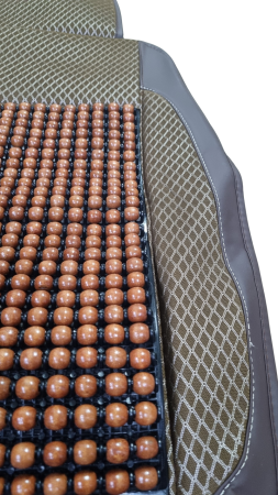 Husa scaun auto cu bile de masaj, suport lombar si tetiera, 133x47 cm Maro [2]