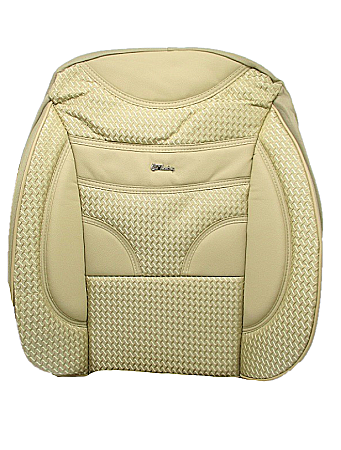 Huse Scaune Auto Textil cu Piele Ecologica SET 11 piese Bej [1]