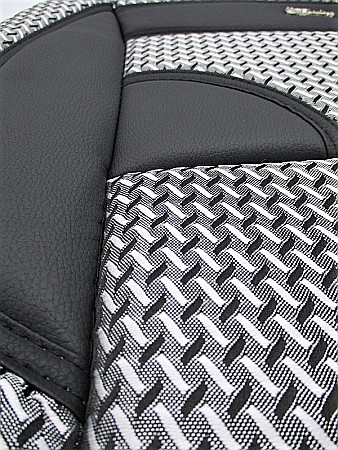 Huse Scaune Auto 5 Locuri Universale Piele Ecologica cu Textil Gri [5]