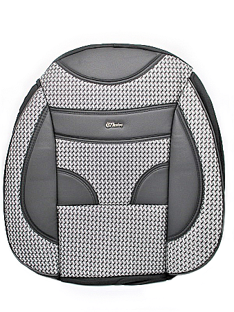 Huse Scaune Auto 5 Locuri Universale Piele Ecologica cu Textil Gri [2]