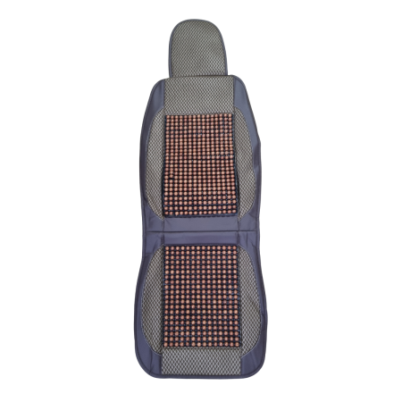 Huse Scaune Auto - 1 Loc - Husa scaun auto universala cu bile de masaj suport lombar si tetiera 133x47 cm maro