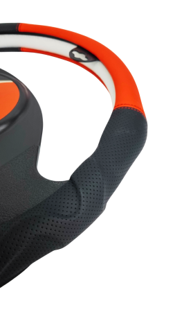 Husa Volan Auto Sport din piele ecologica, Roșu & Negru, Universală 37–39 cm [1]