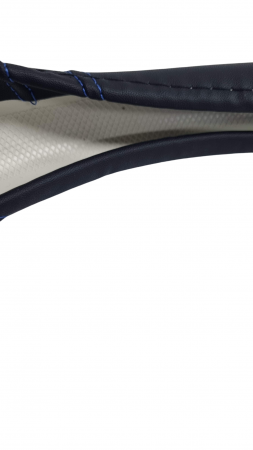 Husa volan din piele ecologica 37-39 cm Profil Sport Cusatura Albastra [3]