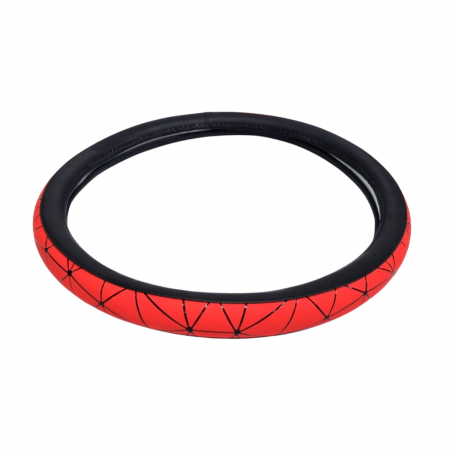 Huse Volan din Piele Ecologica - Husa volan din piele ecologica 37-39 cm Spider Rosie
