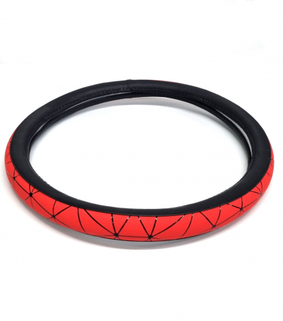 Husa volan din piele ecologica 37-39 cm Spider Rosie [2]