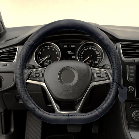 Husa volan forma D 38 cm piele ecologica antiderapanta pentru volan sport [1]