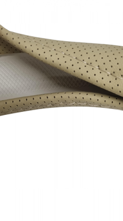 Husa volan Piele Calitate Premium Bej Perforat 37-39cm [3]