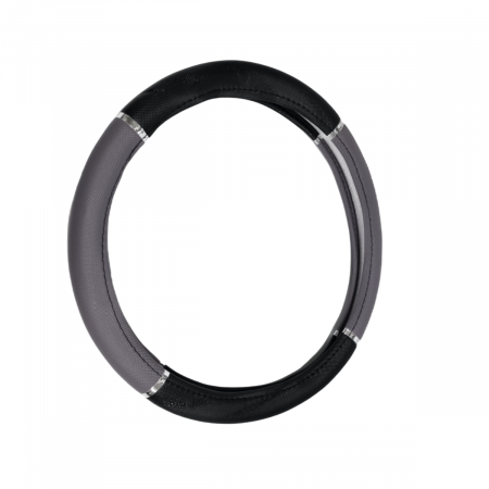 Huse Volan din Piele Ecologica - Husa volan piele ecologica 37-39cm Crom_Gri
