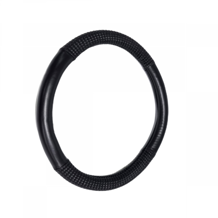 Huse Volan din Piele Ecologica - Husa volan piele ecologica 37-39cm Neagra