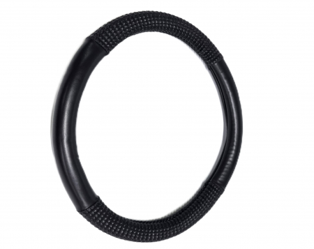 Husa volan piele ecologica 37-39cm Neagra [2]