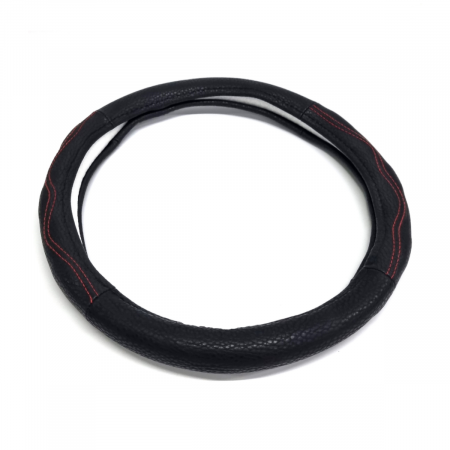 Huse Volan din Piele Ecologica - Husa volan piele ecologica 37-39cm Negru_Cusatura
