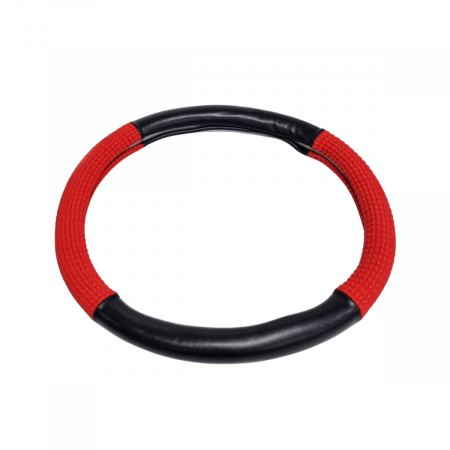 Huse Volan din Piele Ecologica - Husa volan piele ecologica 37-39cm Rosu_Negru