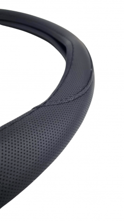 Husa volan piele ecologica 44-46cm Neagra [1]