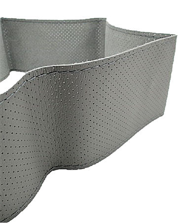 Husa volan Piele Ecologica cu Ac si Ata Gri 37-39cm [3]
