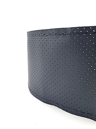Husa volan Piele Ecologica cu Ac si Ata Neagra 40 cm [2]