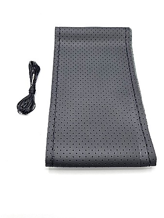 Huse Volan cu Ac si Ata - Husa volan Piele Ecologica cu Ac si Ata Neagra 42 cm