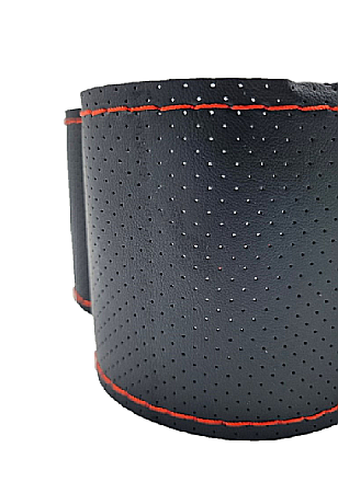 Husa volan Piele Ecologica cu Ac si Ata Rosie 42 cm [1]