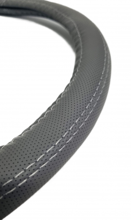 Husa volan piele ecologica Gri 37-39cm [1]