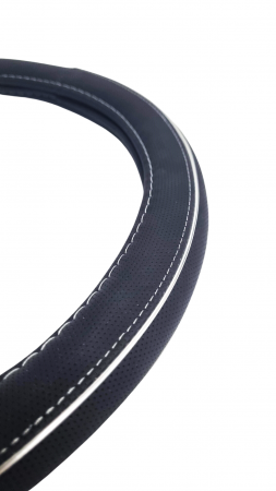 Husa volan piele ecologica MIX 37-39cm Neagra [1]