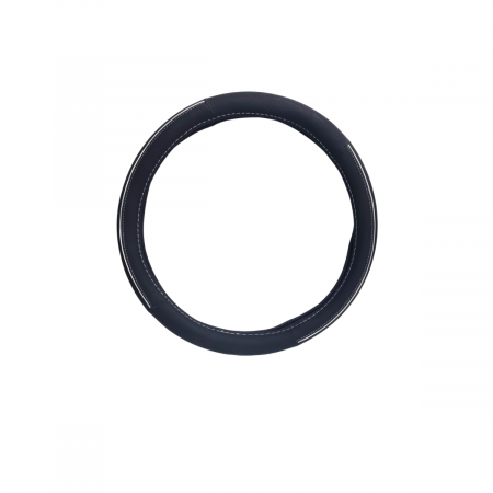 Husa volan piele ecologica MIX 37-39cm Neagra [0]