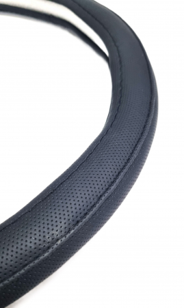 Husa volan piele ecologica neagra 37-39cm [1]