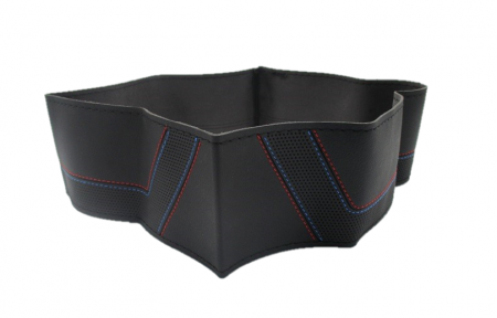 Husa volan piele ecologica perforata cu ac si ata 37-39 cm [1]