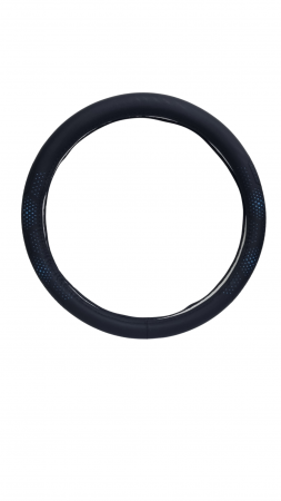 Husa volan piele ecologica Perforata cu Albastru 37-39cm [3]