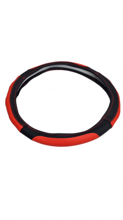 Husa volan piele ecologica rosie 37-39cm [2]