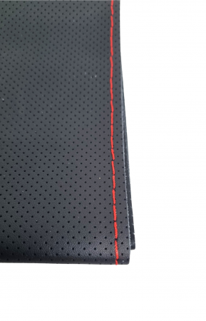 Husa volan piele naturala cu ac si ata rosie 37-39 cm [1]