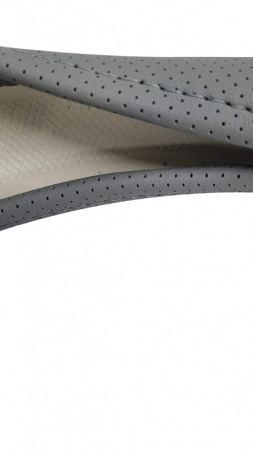 Husa volan Piele Naturala Gri Perforata 37-39cm [2]
