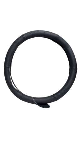 Husa volan Piele Naturala Neagra 37-39cm perforata [2]