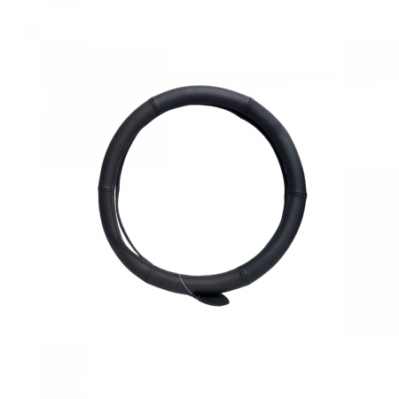 Husa volan Piele Naturala Neagra 37-39cm perforata [0]