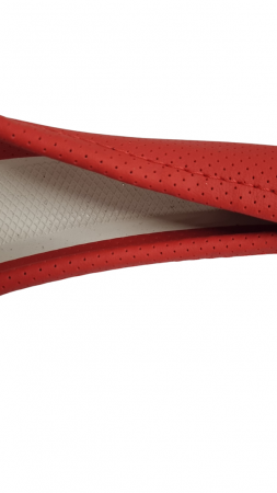 Husa volan Piele Naturala Rosie Perforata 37-39cm [3]