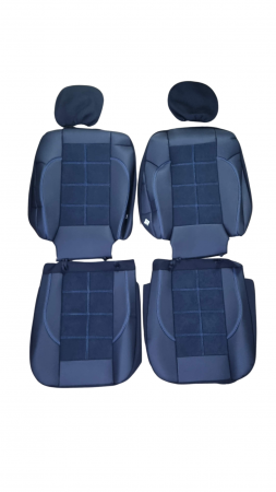 Huse Scaune Auto 5 Locuri Universale Piele Ecologica cu Alcantara [2]