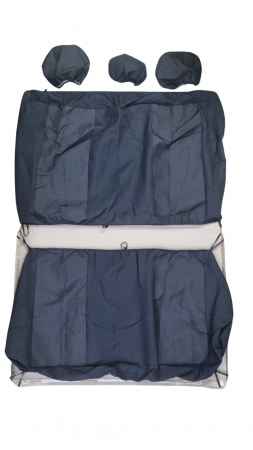 Huse Scaune Auto 5 Locuri Universale Piele Ecologica cu Textil Negru [1]