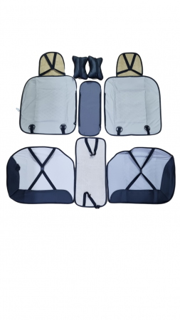 Huse Scaune Auto 5 Locuri PREMIUM Universale Piele Ecologica Fractionate [5]