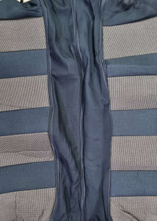 Huse scaune auto universale Fractionate, material textil si burete 5mm, 11 piese, Negru+Bej [1]