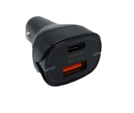 Incarcatoare Auto - Incarcator auto tip bricheta USB / TIP C 20W