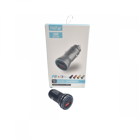 ELECTRICE / ELECTRONICE AUTO - Incarcator auto Tip Ciocan Quick Charge 3.0 + PD 38W