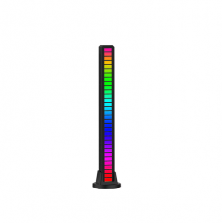 Lumini Ambientale - Bara LED RGB cu Sincronizare Muzicala 32 LED-uri, Senzor Sunet, 17 Culori, Moduri Multiple