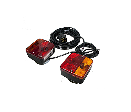 Lampa cu Bec spate remorca cu magnet puternic, priza 7 pini si cablu 7.5m SET 12/24V [2]