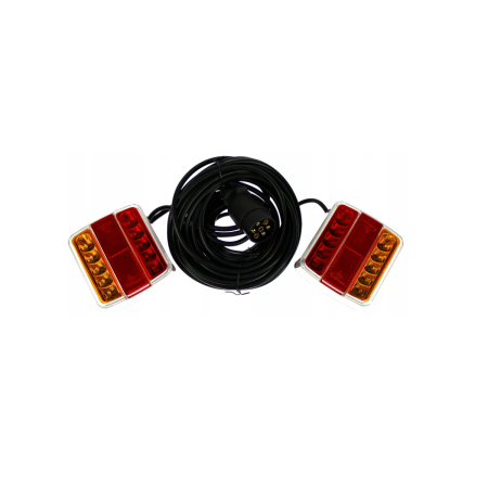 Lampi Auto Bec / Led - Lampi Led spate remorca cu magnet, cu 4 functii 12/24V